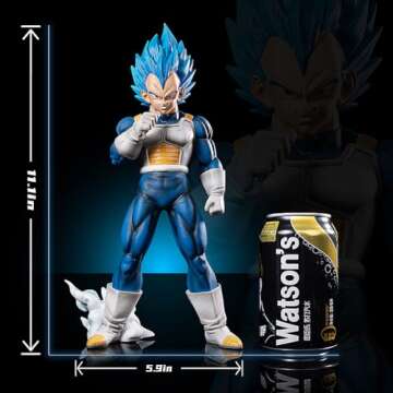 LESESOBE Vegeta Figure Statues Figurine DBZ Super Saiyan Blue Collection Birthday Gifts PVC 11 Inch