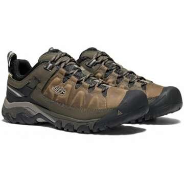 KEEN Men's Targhee 3 Low Waterproof Hiking Shoes - 10.5 Bungee Cord/Black