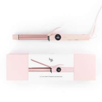 L'ANGE HAIR Le Clip Titanium Curling Iron | Professional Salon Styling Tool for Defined, Frizz-Free, Long-Lasting Curls | 1 inch