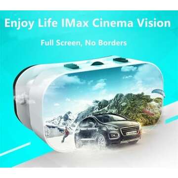 VR Headset for iPhone & Android with Controller, Universal Virtual Reality Goggles for Kids & Adults, Virtual Reality 3D Glasses Headset Helmets, for Movies, TV & Video Games, for Phones 4.7-6.5 Inch