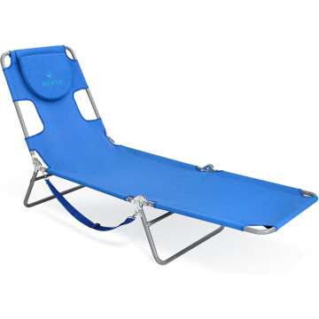 Ostrich Chaise Lounge Beach Chair - Versatile Folding Lounger for Pool & Sunbathing