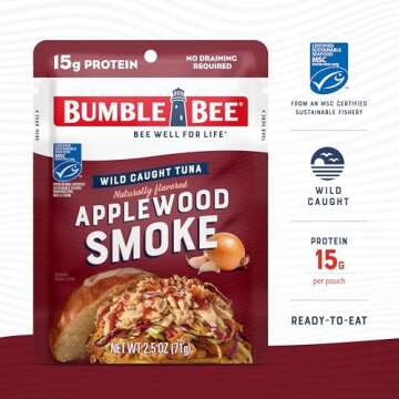 Bumble Bee Applewood Smoke Seasoned Tuna Pouch - 15g Protein