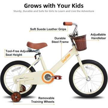 JOYSTAR Vintage Kids Bike with Training Wheels