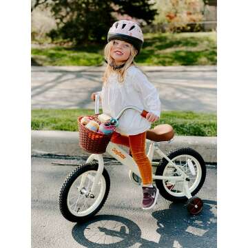 JOYSTAR Vintage Kids Bike with Training Wheels