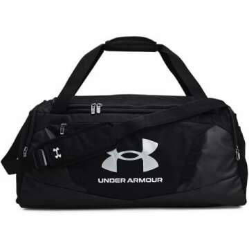 Under Armour Unisex-Adult Undeniable 5.0 Duffle , Black (001)/Metallic Silver , Medium