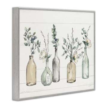 Farmhouse Bottles and Plants Wall Art, 16x20