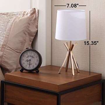 Popity home Modern Design Hollow Gold Metal Base Bedside Table Lamp, Table Lighting with White TC Fabric Lamp Shade for Bedroom Living Room