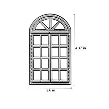 Window Cutting Dies, House Window Die Cuts Metal Embossing Stencils Template Mould for Card Scrapbooking and DIY Craft Album Paper Card Decor