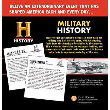 2021 History Channel This Day in Military History Boxed Calendar: 365 Days of America's Greatest Military Moments (Daily Calendar, Desk Gift for Him, Office Gift for Her, Veterans)