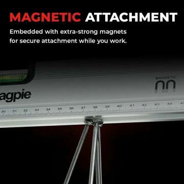 Magpie 12-Inch Magnetic Level with Ruler & Bubbles