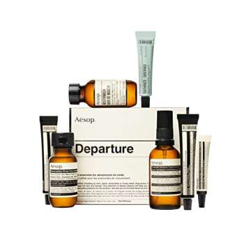 Aesop Departure 7-Piece Travel Kit! Seven Travel-Sized Essentials For Hand Care, Skincare And Oral Care! Cleanse And Moisturize The Hands, Skin & Oral Hygiene! Arrive Fresh-Faced At Your Destination!