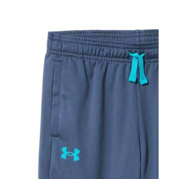 Under Armour Boys Brawler 2.0 Tapered Pants, (044) Downpour Gray / / Circuit Teal, X-Small