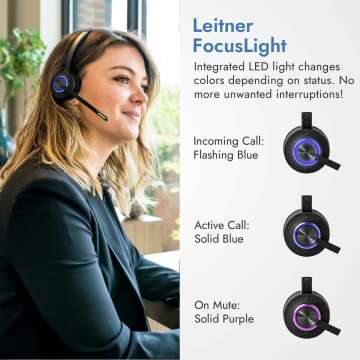 Leitner LH475 Wireless Headset for Zoom & Teams