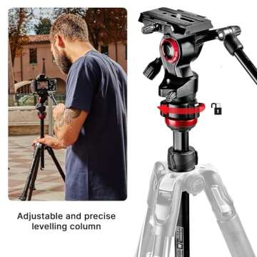 Manfrotto Befree Travel, Light Weight, Fluid Drag System Professional Video Tripod, Black (MVKBFRL-LIVEUS)