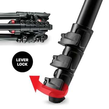 Manfrotto Befree Travel, Light Weight, Fluid Drag System Professional Video Tripod, Black (MVKBFRL-LIVEUS)