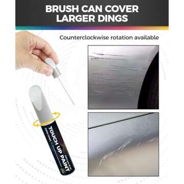 UBOG Touch Up Paint Pen,Touch Up Paint for Cars,Car Accessories Car Touch Up Paint, Automotive Paint Pen Scratch Repair,Car Remover Scratch Paint Pen,Car Paint Pen for Erase Car Scratches (Silver)