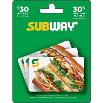 Subway Multipack Gift Card