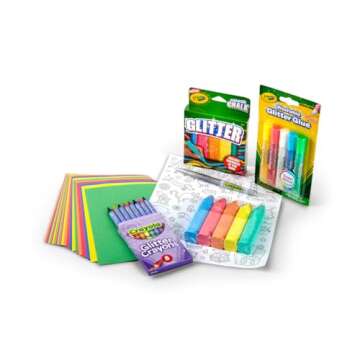 Crayola All That Glitters Art Case (50+pcs), Glitter Crayons & Coloring Supplies, Kids Art Set, Gifts for Girls & Boys, Ages 5+