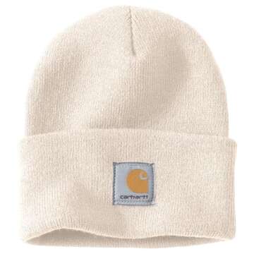 Carhartt Men's Knit Cuffed Beanie for Deep Winter White Weather