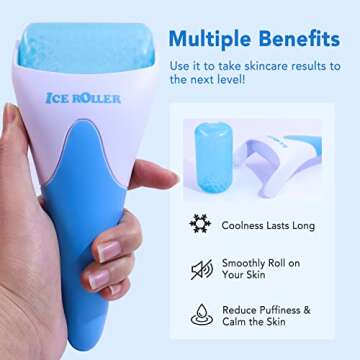 huefull Ice Roller for Face, Ice Face Roller Skin Care & Eye Puffiness Relief, Self Care Reduce Wrinkles, Face Massager Roller Gifts for Women, Skin Care Gift for Men/Woman, Self Care Gifts