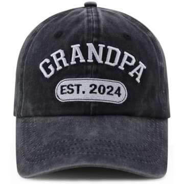 Funny Embroidered Grandparents Gifts - Adjustable Baseball Cap Set