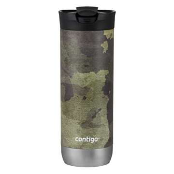 Contigo Huron Stainless Steel Travel Mug with SNAPSEAL Lid, 20oz., Camo