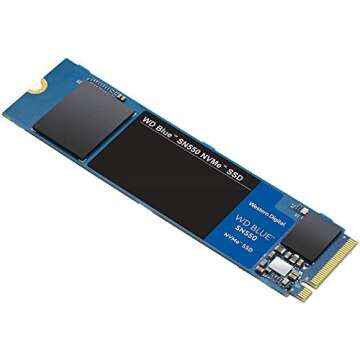 Western Digital 1TB WD Blue SN550 NVMe Internal SSD - Gen3 x4 PCIe 8Gb/s, M.2 2280, 3D NAND, Up to 2,400 MB/s - WDS100T2B0C, olid State Hard Drive