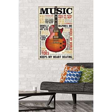 Trends International Music Inspires Me Wall Poster, 22.375" x 34", Unframed Version