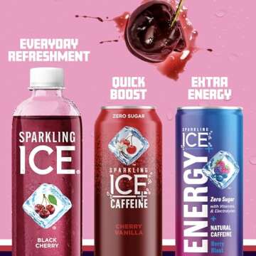 Enjoy Sparkling Ice Black Cherry Flavored Water