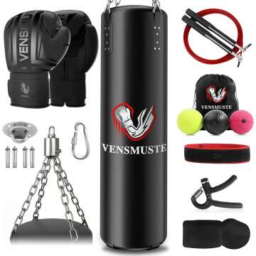 Punching Bag for Adults - 4FT Heavy Boxing Bag Set with Gloves