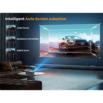 4K WiFi 6 Projector with Auto Focus & Bluetooth