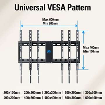 TV Mount for 37-75 Inch TVs - Universal Tilt & UL Listed