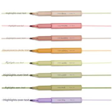 ARUSIMA Bible Highlighters No Bleed - 8 Pack Earthy Bible Markers with Soft Chisel Tips, Bible Study Supplies and Accessories, Bible Gifts, Assorted Colors Aesthetic Highlighters for Bibles