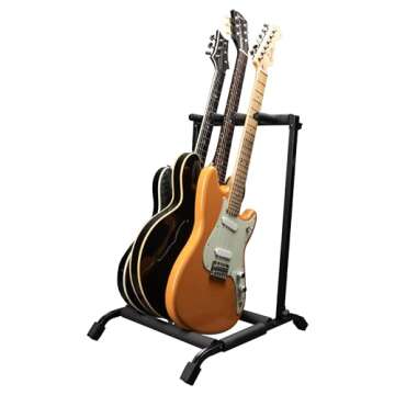 Gator Rok-It Multi Stand Rack - Holds 3 Guitars, Folding Design