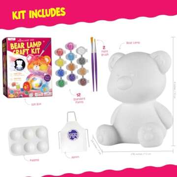 Paint Your Own Bear Lamp Kit for Kids 6-12