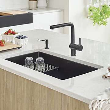 BLANCO Precis Super Single Kitchen Sink, Coal Black