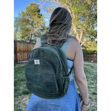 Eco-Friendly Organic Hemp Backpack for Hiking