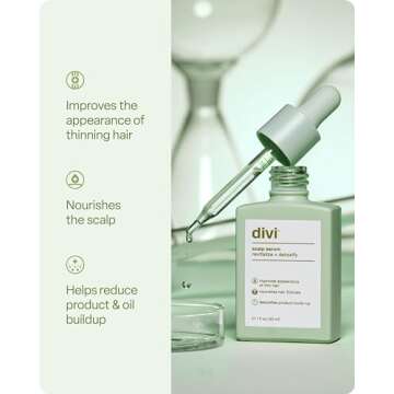 divi Scalp Serum for Thinning Hair, 30ml – Clinically Tested, Nourishing Formula with Amino Acids, Caffeine & Rosemary Oil – Promotes Healthy Scalp & Fuller-Looking Hair, Reduces Oil & Product Buildup