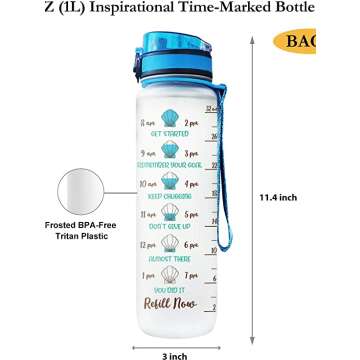 Mermaid Motivational Water Bottle - 64HYDRO PYL2304004