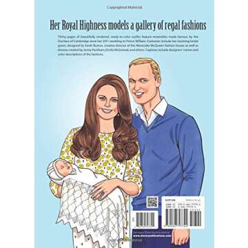 Kate, the Duchess of Cambridge Royal Fashions Coloring Book (Dover Fashion Coloring Book)