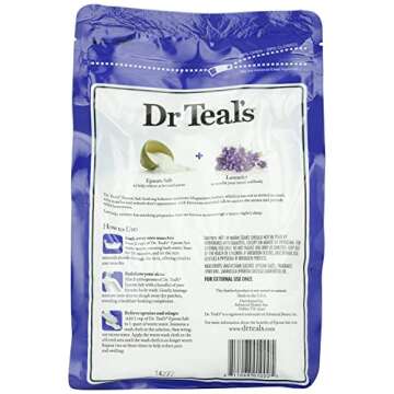 Dr. Teal's Pure Epsom Salt Soaking Solution Gift Set (3 Pack, 3lbs ea.) - Soothe & Sleep Lavender, Relax & Relief Eucalyptus with Spearmint, Wellness Therapy with Rosemary & Mint - Relaxes The Body