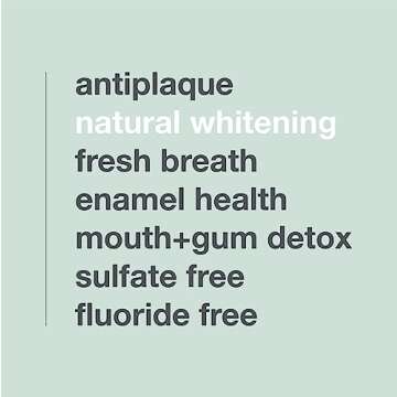 Davids Fluoride Free Toothpaste, Teeth Whitening, Antiplaque, SLS (Sulfate) Free, Promotes Enamel Health, Mouth & Gum Detox, EWG Verified, Natural Herbal Citrus Mint, 5.25oz