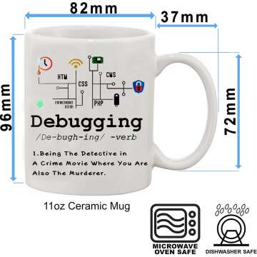 Debugging Definition Mug - Perfect for Programmers