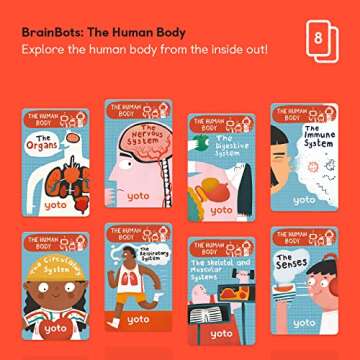 Yoto BrainBots: The Human Body – 8 Kids Audio Cards for Use with Player & Mini All-in-1 Audio Device, Educational Screen-Free Listening with Fun Stories for Learning & Interactive Quizzes, Ages 6+