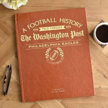 Philadelphia Football Personalized History Book - Philly Football Fan Gift - A Pro Football History Told Through Newspaper Archive Coverage - Add a Name Gold Foil Embossed for Free - Eagles