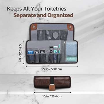 Chic Brown Toiletry Bag for Men - Travel & Hygiene Organizer