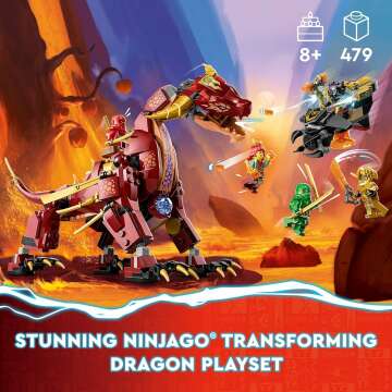 LEGO NINJAGO Heatwave Lava Dragon 71793 Building Set