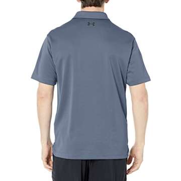 Under Armour Men's Tech Golf Polo, (044) Downpour Gray / / Black, Small