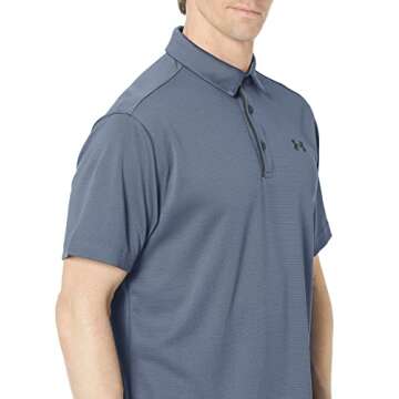 Under Armour Men's Tech Golf Polo, (044) Downpour Gray / / Black, Small