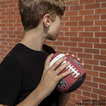 Passback Junior Rubber Football, Ages 9-13, Youth Training Football, (Ships Deflated)